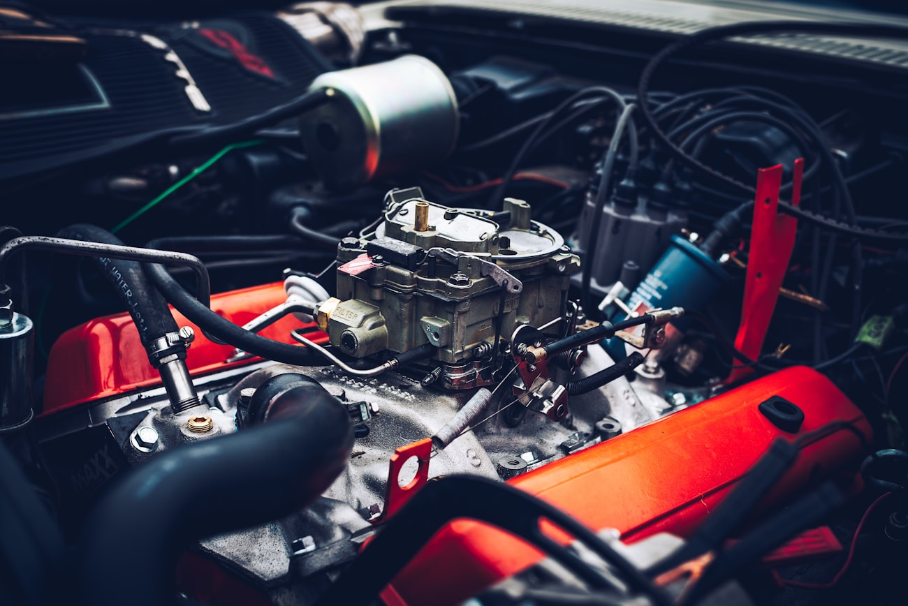 A performance engine bay and its hardware upgrades